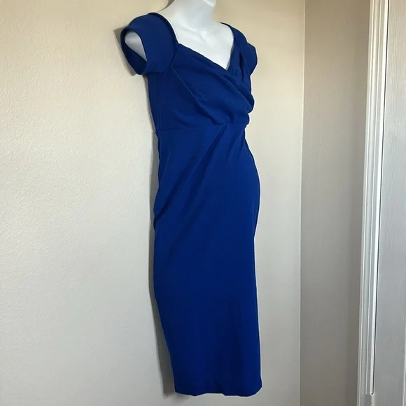PinkBlush Royal Cobalt Blue Off Shoulder Sweetheart
Neckline Maternity Dress - Picture 7 of 11